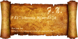 Földessy Nimród névjegykártya